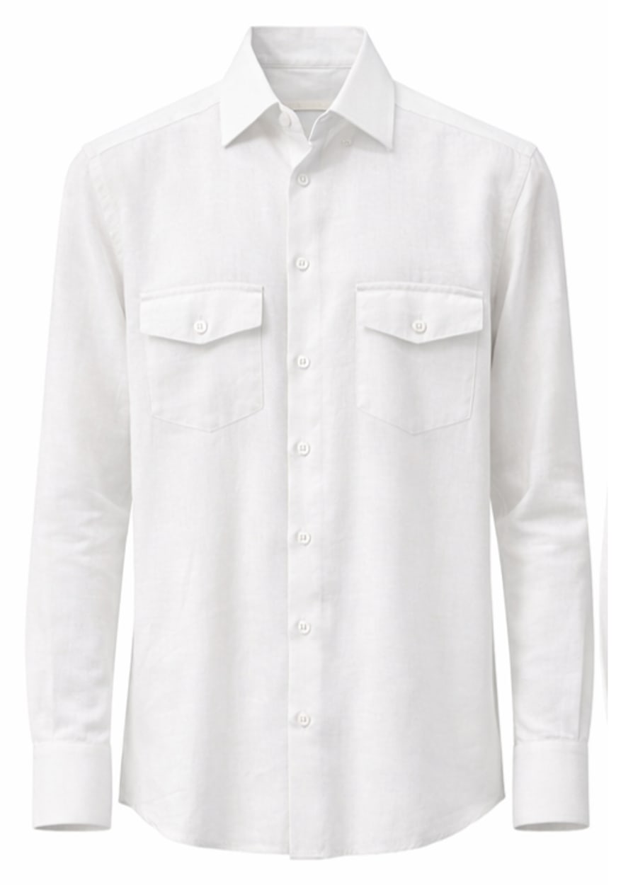 Camisa Linho Bolso Branca
