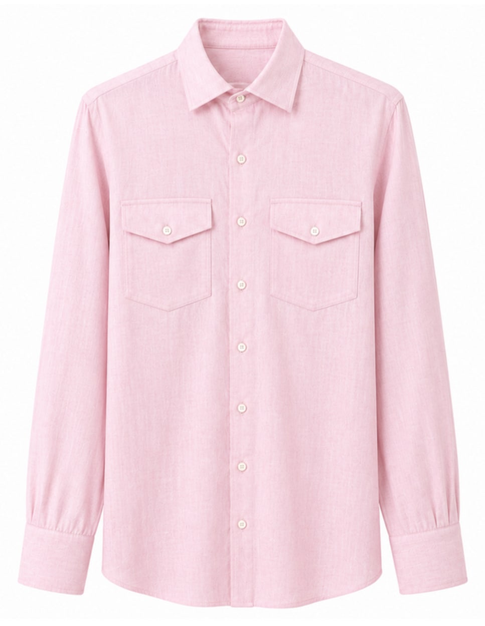 Camisa de Linho Bolso Rosa