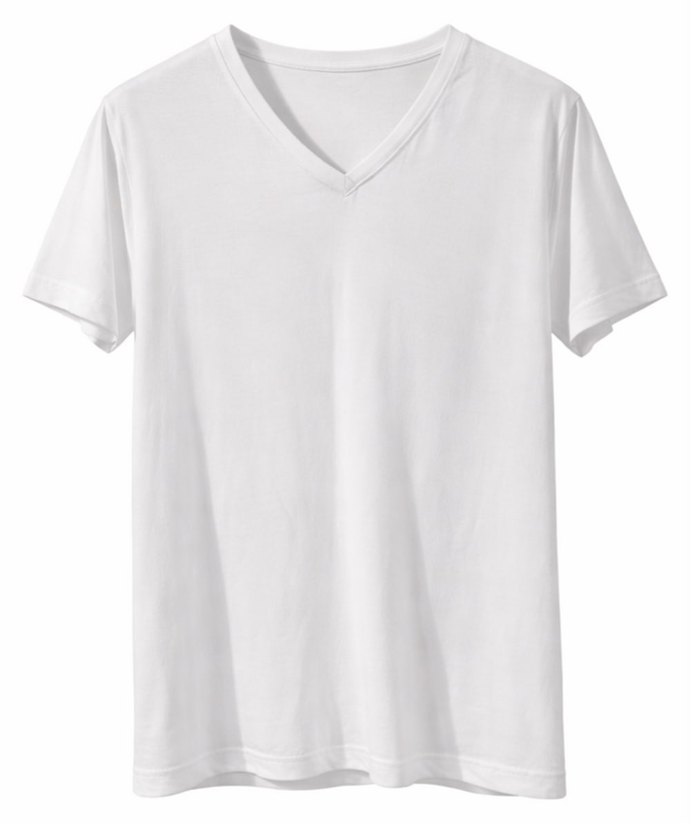 Camiseta Gola V Branca