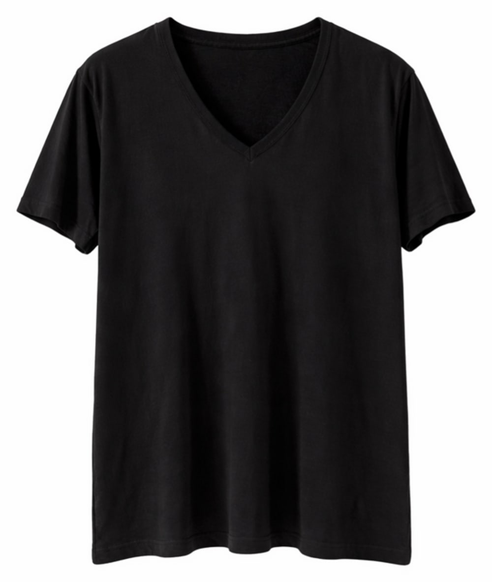 Camiseta Gola V Preto